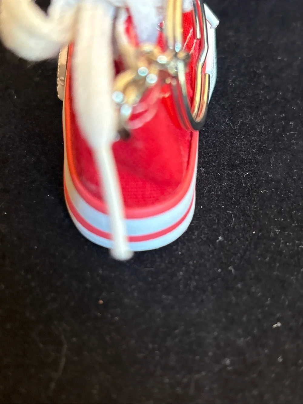 Red Mini Sneaker Keychain 3” shoe length